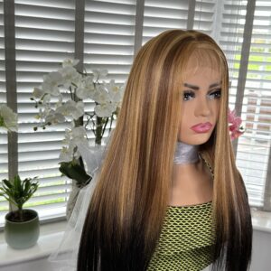 Ava 13 x 7 free part Synthetic front Lace Wig